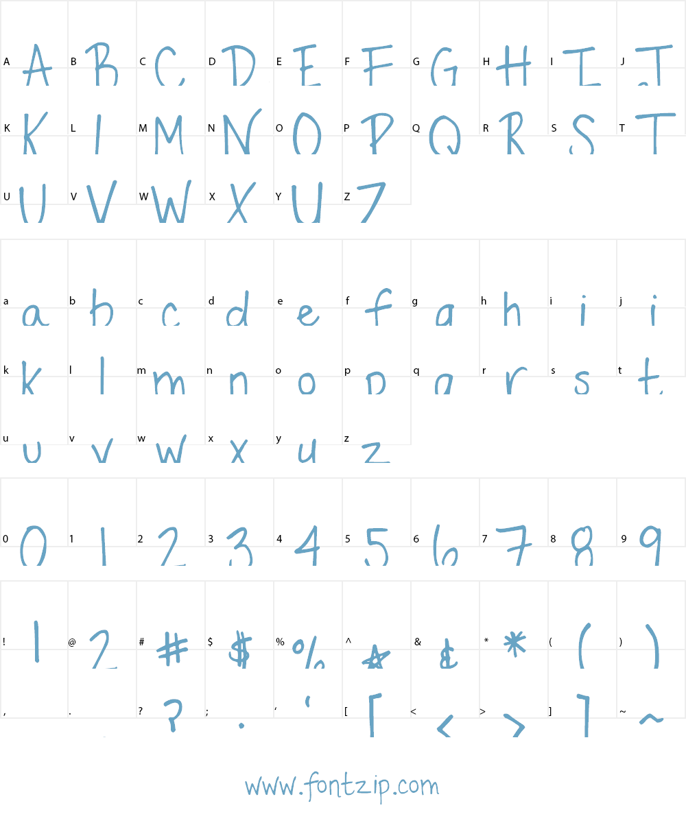 DJB Fancy Nancy Font Character